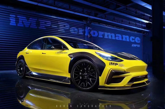 Nowy produkt Model 3 szeroki bodyki dla Tesla Model 3 Body Kit Uaktualnienie stylu IMP przednie i tylne spoilery zderzaka