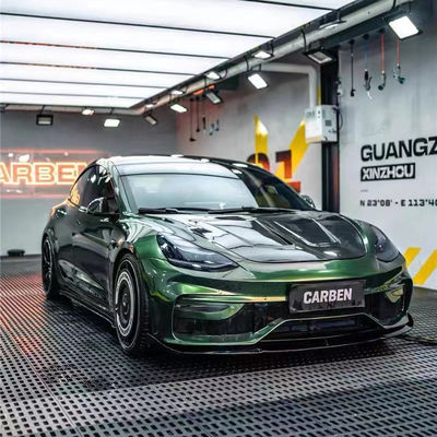 FPR 2019 Spoiler For Tesla Model 3 Body Kit 2022 ACP Style Front And Rear Bumper