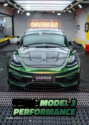 FPR 2019 Spoiler For Tesla Model 3 Body Kit 2022 ACP Style Front And Rear Bumper