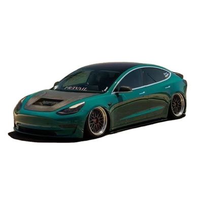 146 cm Model 3 Tesla Body Kit Plastyczny Przejrzysty Kapużka Włókna Węglowego