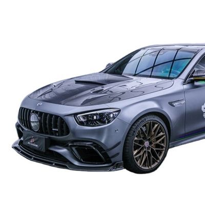 Części samochodowe Zestaw nadwozia z włókna węglowego dla Mercedesa E63S E63s Węglowodanowy przedni skok Dyfuzor Spoiler Węglowodanowy kaptur