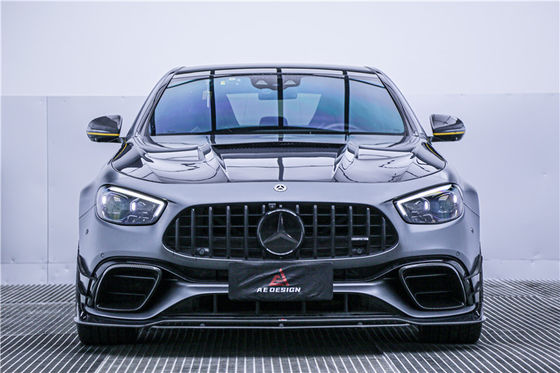Części samochodowe Zestaw nadwozia z włókna węglowego dla Mercedesa E63S E63s Węglowodanowy przedni skok Dyfuzor Spoiler Węglowodanowy kaptur