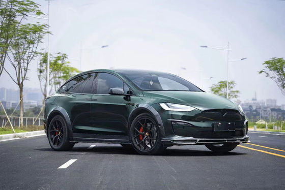 CMST Tesla Model X Body Kit Ciemnozielony Tesla Widebody Kit 2023 Front Lip Diffuser