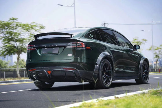 CMST Tesla Model X Body Kit Ciemnozielony Tesla Widebody Kit 2023 Front Lip Diffuser