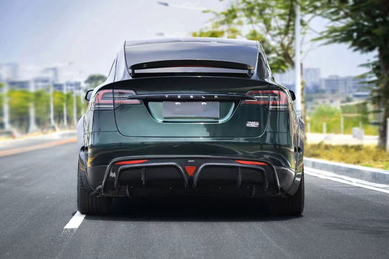 CMST Tesla Model X Body Kit Ciemnozielony Tesla Widebody Kit 2023 Front Lip Diffuser