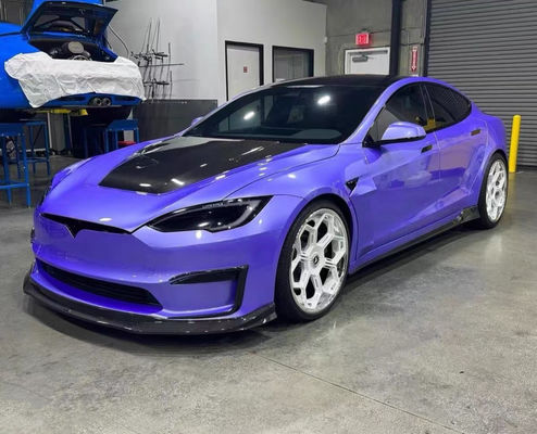 Vors Style Tesla Body Kit 2013 - 2016 Tesla Model S Spoiler Hood Side Skirt