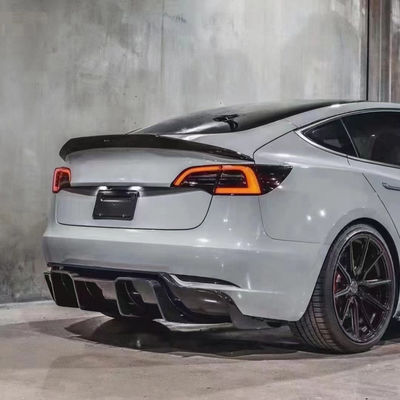 2017 - 2019 MODEL 3 Body Kit Tesla Przednia łopatka tylny dyfuzor spoiler 180mm