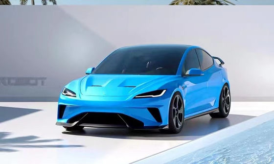 2024 Naprawa Tesla Body Kit Włókno węglowe Model 3 Spoiler Robot Style Front And Rear Bumper