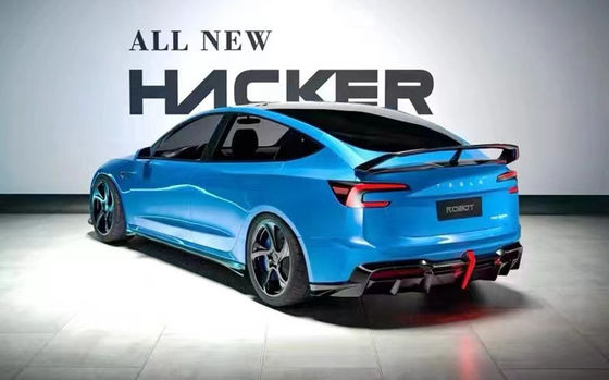 2024 Naprawa Tesla Body Kit Włókno węglowe Model 3 Spoiler Robot Style Front And Rear Bumper