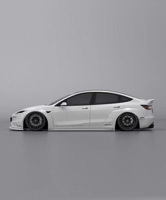 2020- Tesla Body Kit Żywica Włókno LB Style Tesla Model 3 Spoiler Front Lip Diffuser