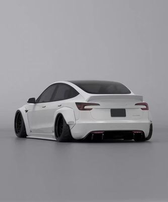 2020- Tesla Body Kit Żywica Włókno LB Style Tesla Model 3 Spoiler Front Lip Diffuser