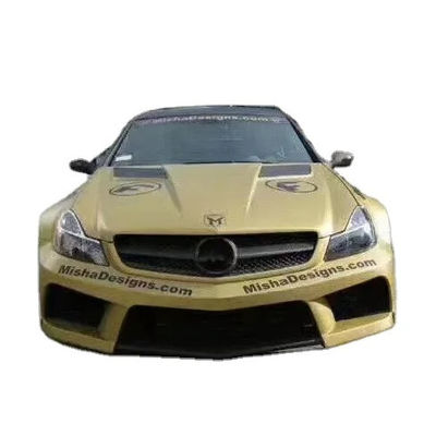 Do Mercedes SL R230 Widebody Kit SL R230 Modernizowany Misha Style Front and Rear Bumper Spoiler Widebody Kit