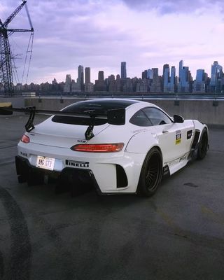 Do Mercedes AMG GT Carbon Fiber Widebody Kit AMG GT Zmodernizowany CBE Style Front Lip Diffuser Spoiler Widebody Kit